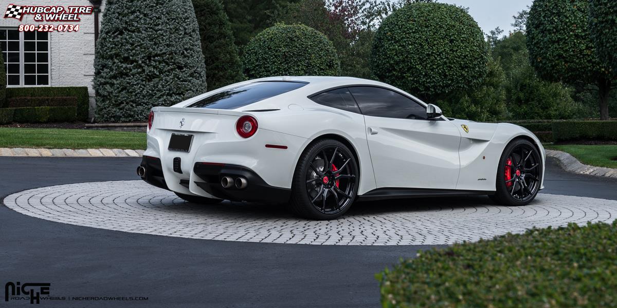 vehicle gallery/ferrari f12 niche ascari 21x9  Gloss Black wheels and rims